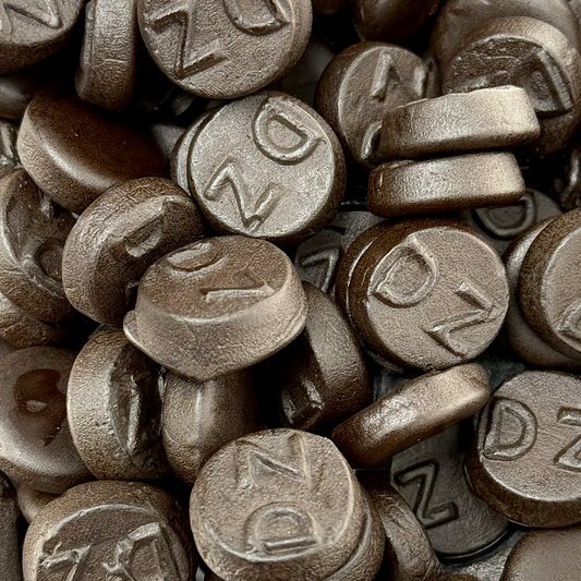 Double Salt Liquorice Rounds - Hard Black Very Salty Liquorice