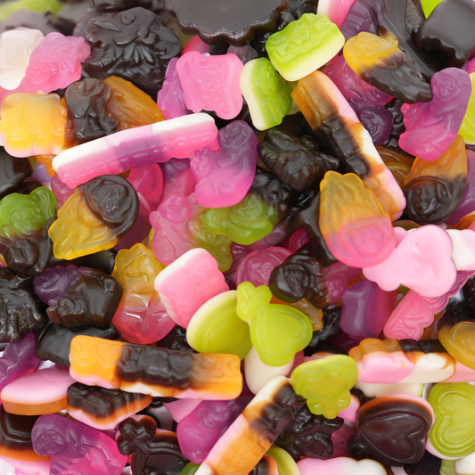 Sheroes - fruity/foam liquorice shapes