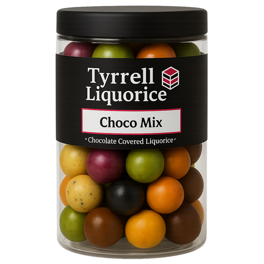 Tyrrell Liquorice Choco Mix | Chocolate Coated Black Liquorice | Flavoured Chocolate