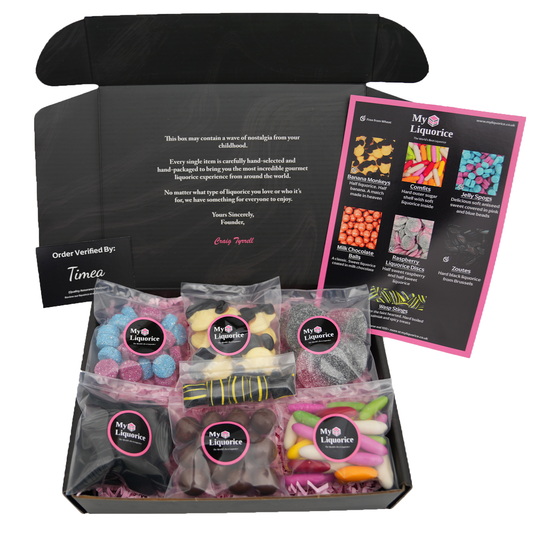 Assorted Variety Gift Box - 7 packs of different varieties of Liquorice in a gift box