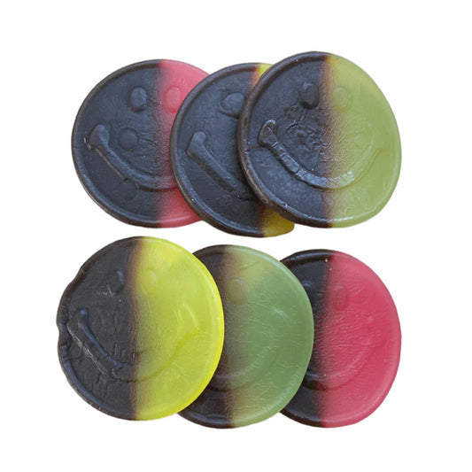Smiley Faces - liquorice/winegum sweet