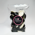 Black & White Hearts - Italian Gummy/Foam Liquorice Sweet