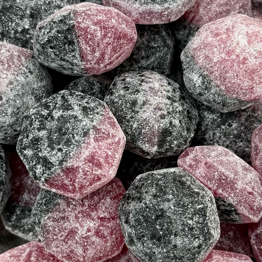 NEW Hard Boiled Raspberry & Liquorice Diamond Shaped Sweets