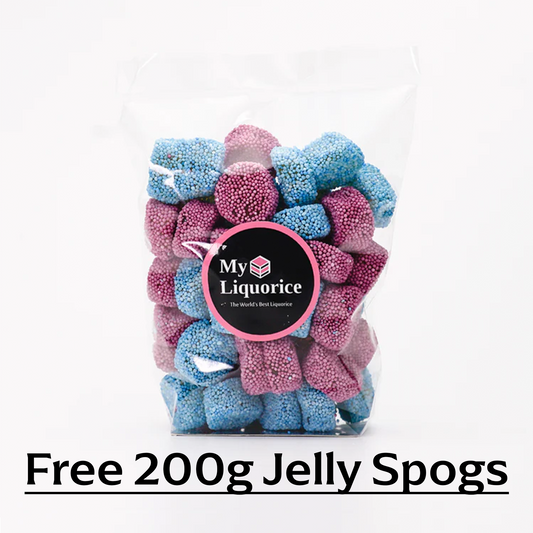 500g Gourmet Liquorice Assortment + Free Liquorice Spogs