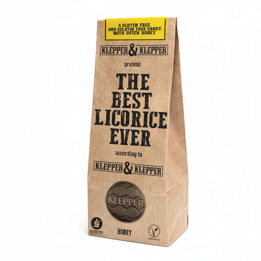 Klepper & Klepper The Best Honey Licorice Ever bag - Made with 12% Real Dutch Honey