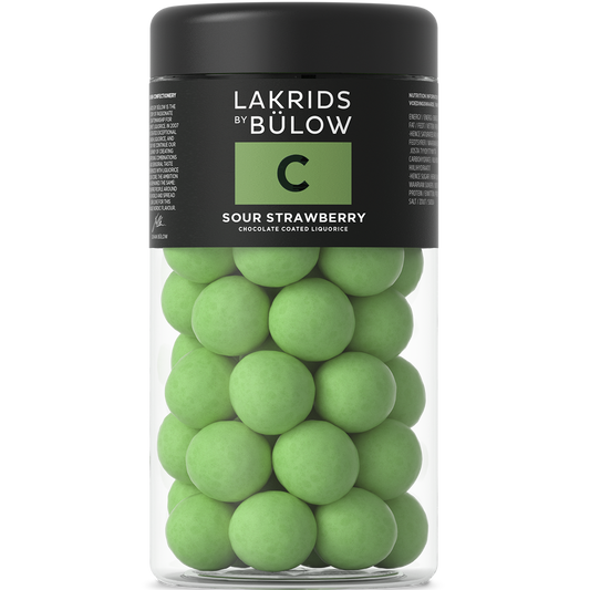 Lakrids by Bülow C – Sour Strawberry Liquorice with White Chocolate