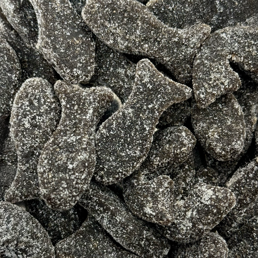 Salmiac Herrings - sweet/salty fish shaped liquorice