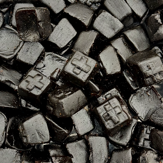 Sugar Free Menthol Liquorice Crosses - with sweetener