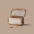 Close-up of Coffee & Caramel Marshmallow by The Mallows - Caramel chocolate coating with organic coffee - MyLiquorice