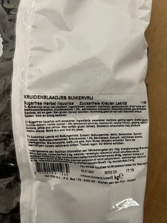 Sugar Free Herbal Flavoured Liquorice with sweetener