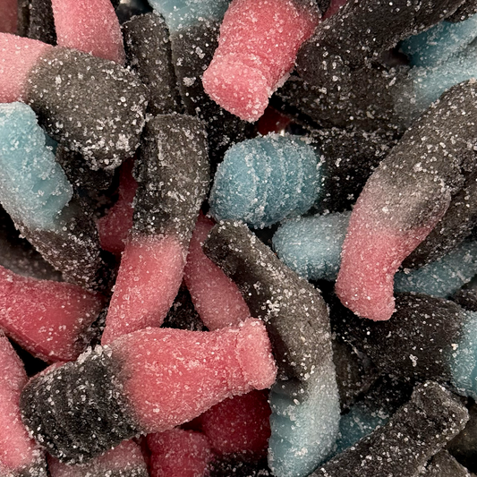Bubblegum & Liquorice flavour Bottles -  bottle shaped gummy sweets