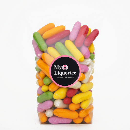 Comfits - sugar coated liquorice pieces