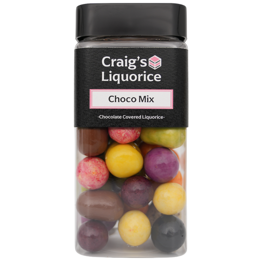 Craig's Liquorice Choco Mix | Chocolate Coated Black Liquorice | Flavoured Chocolate