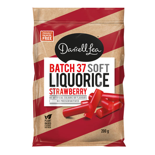 Darrell Lea Red Liquorice 200g | Soft Strawberry Liquorice