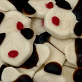 Pandas - fruity foam and liquorice sweet