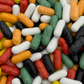 Mini Liquorice Comfits - lightly sugar coated medium strong liquorice pieces