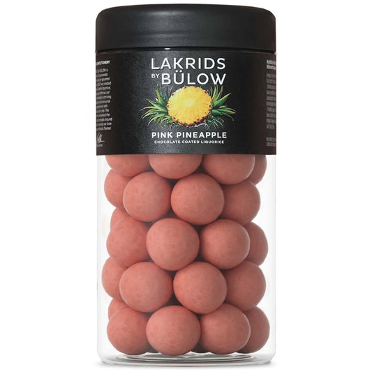 NEW Pink Pineapple Lakrids by Bulow | Chocolate Coated Black Liquorice