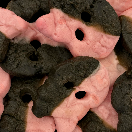 Pink Foam Raspberry Liquorice Skulls - mildes Salzlakritz/Fruchtschaum süß