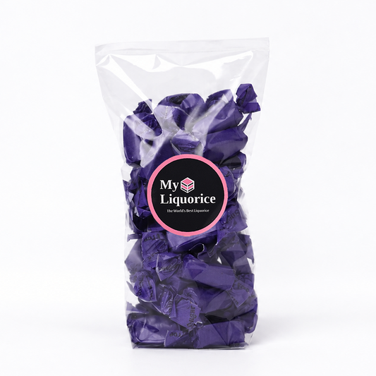 Sugar Free Liquorice Toffees - wrapped toffee sweets with sweeteners