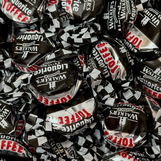 Walker's Liquorice Toffees – einzeln verpackte Lakritz-Toffee-Bonbons