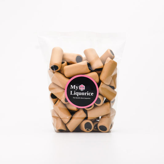a bag of Dutch toffee liquorice