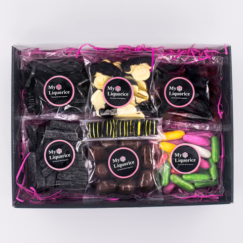 Assorted Variety Gift Box - 7 packs of different varieties of Liquorice in a gift box