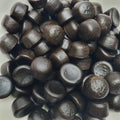 close-up of sweet liquorice Dutch buttons