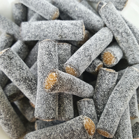 close-up of toms witches liquorice